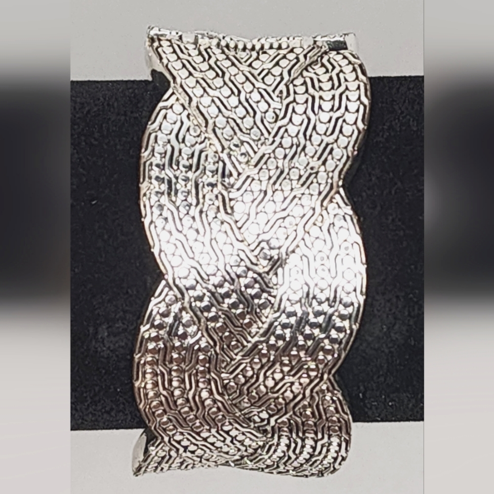 Braided Silver Tone Bracelet